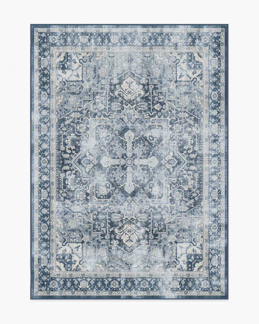 Kamran — Halı, Admiral Mavi, AREA, beyaz zemin, 5x7