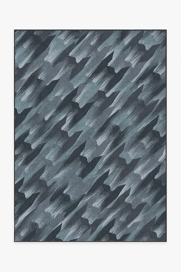 Tie Fighter Houndstooth — Halı, Mavi, AREA, beyaz zemin, 5x7