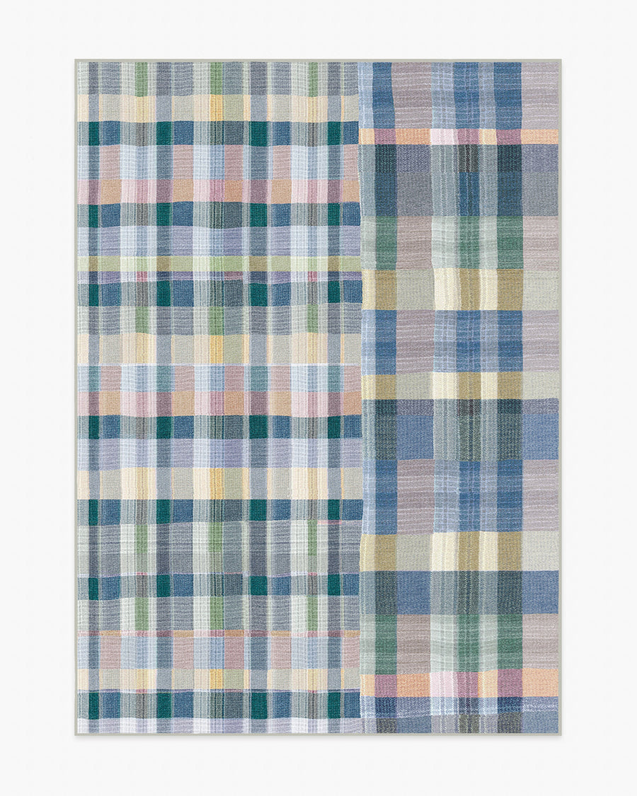 Linnea — Halı, Arduvaz Mavi Çok Renkli, AREA, beyaz zemin, 5x7