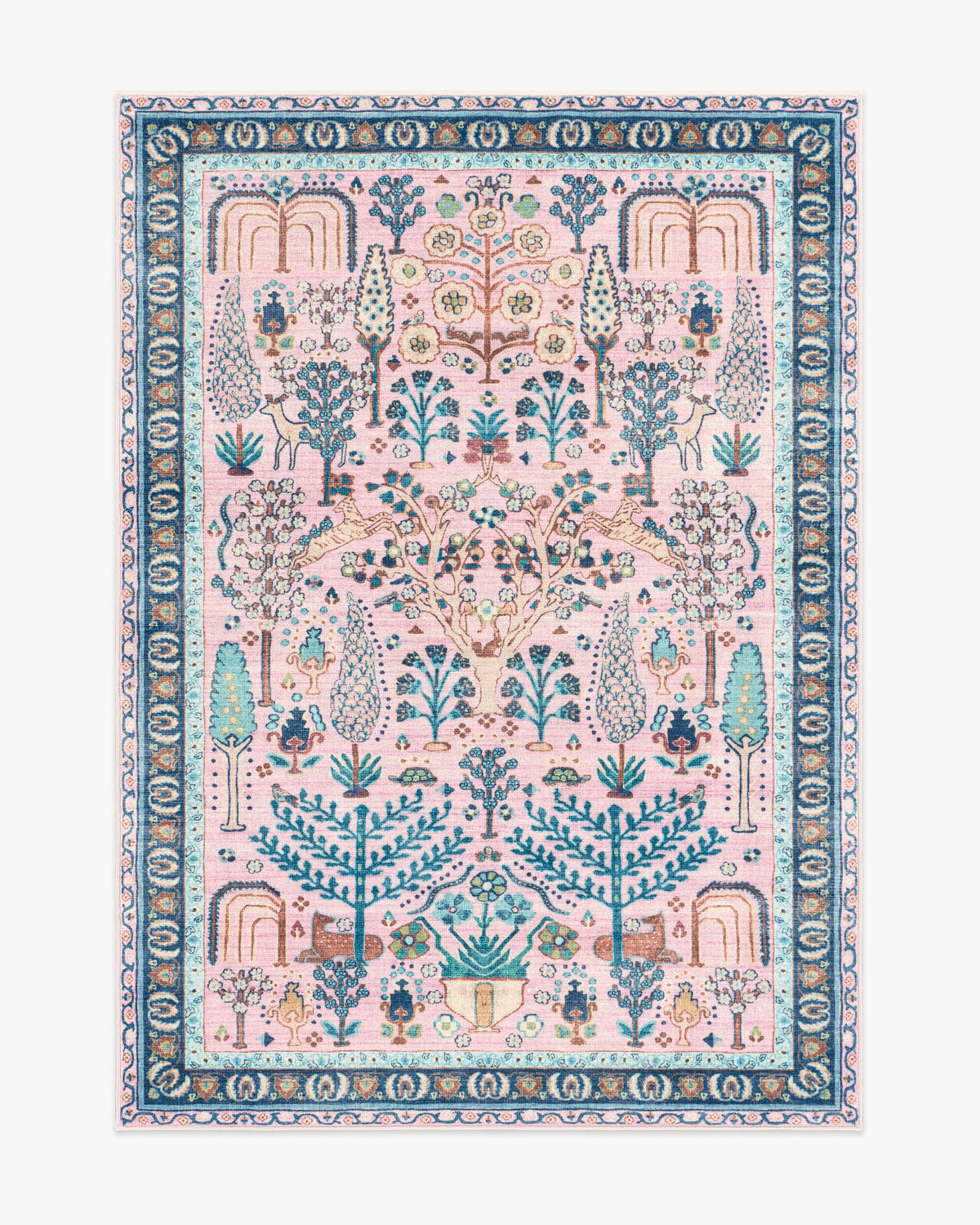 Julietta — Halı, Yumuşak Pembe, AREA, beyaz zemin, 5x7