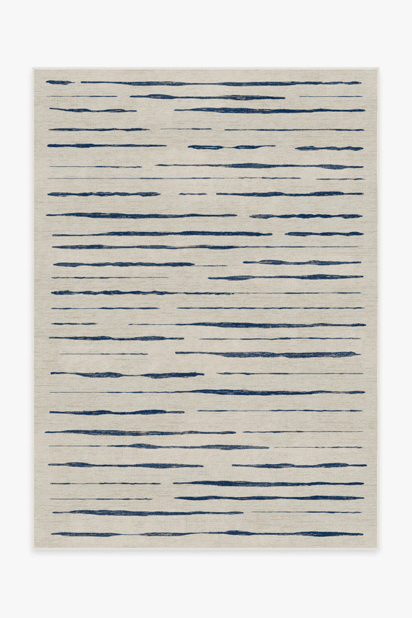 Talas Stripe — Halı, Çivit, AREA, beyaz zemin, 5x7