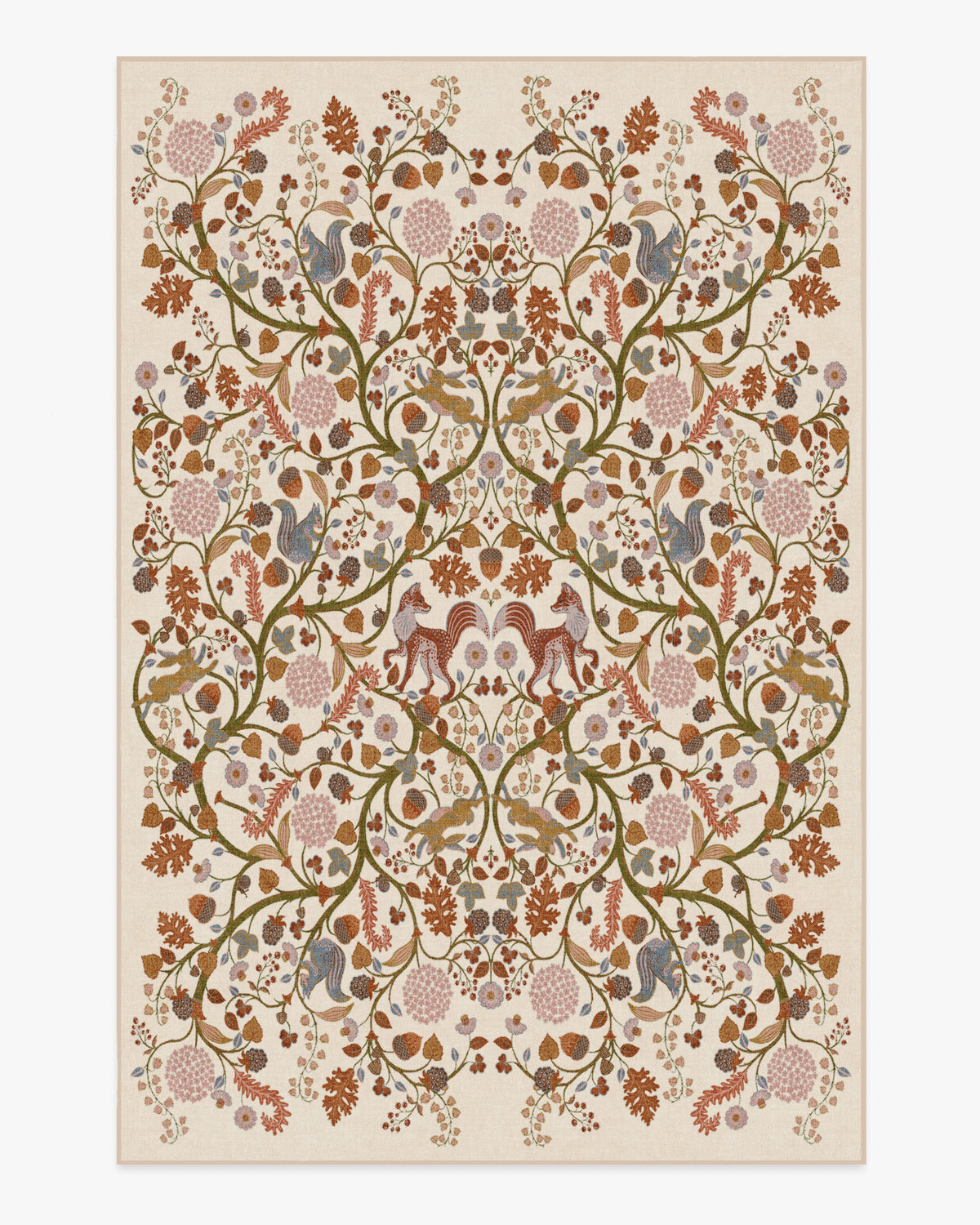 Foxglove — Halı, Orman Krem Çok Renkli, AREA, beyaz zemin, 6x9