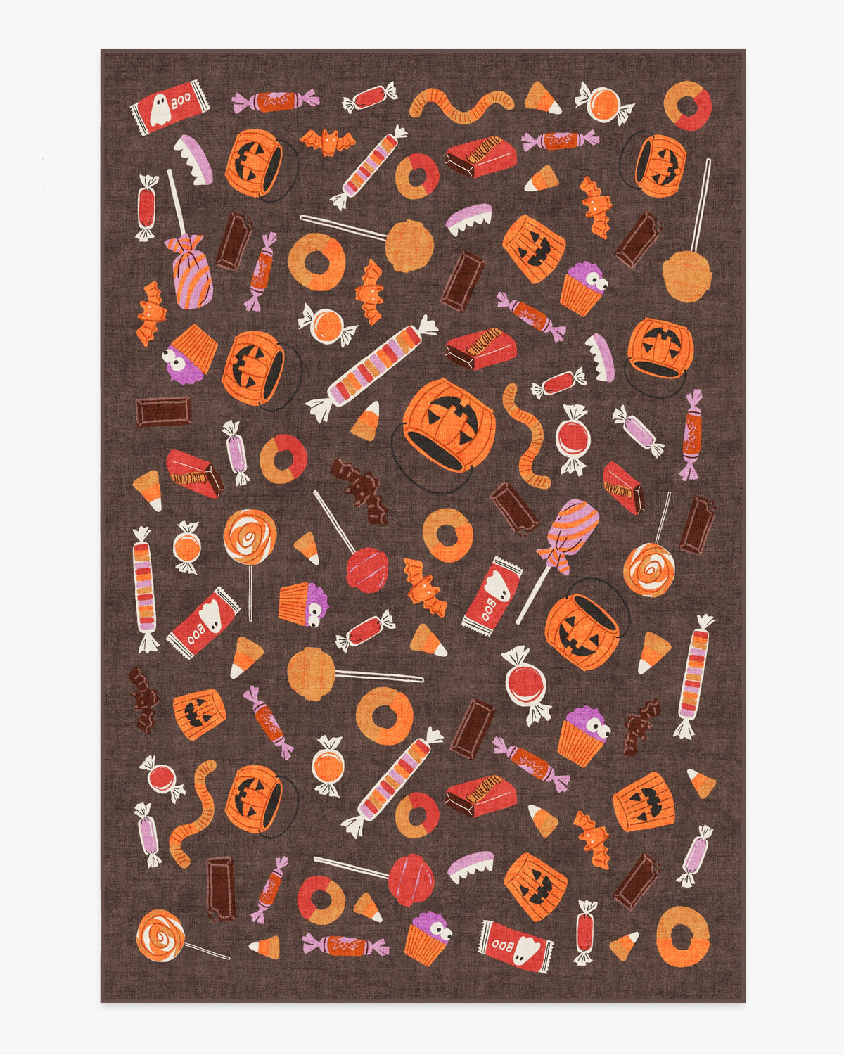 Halloween Treats — Halı, Kahverengi Çok Renkli, AREA, beyaz zemin, 6x9
