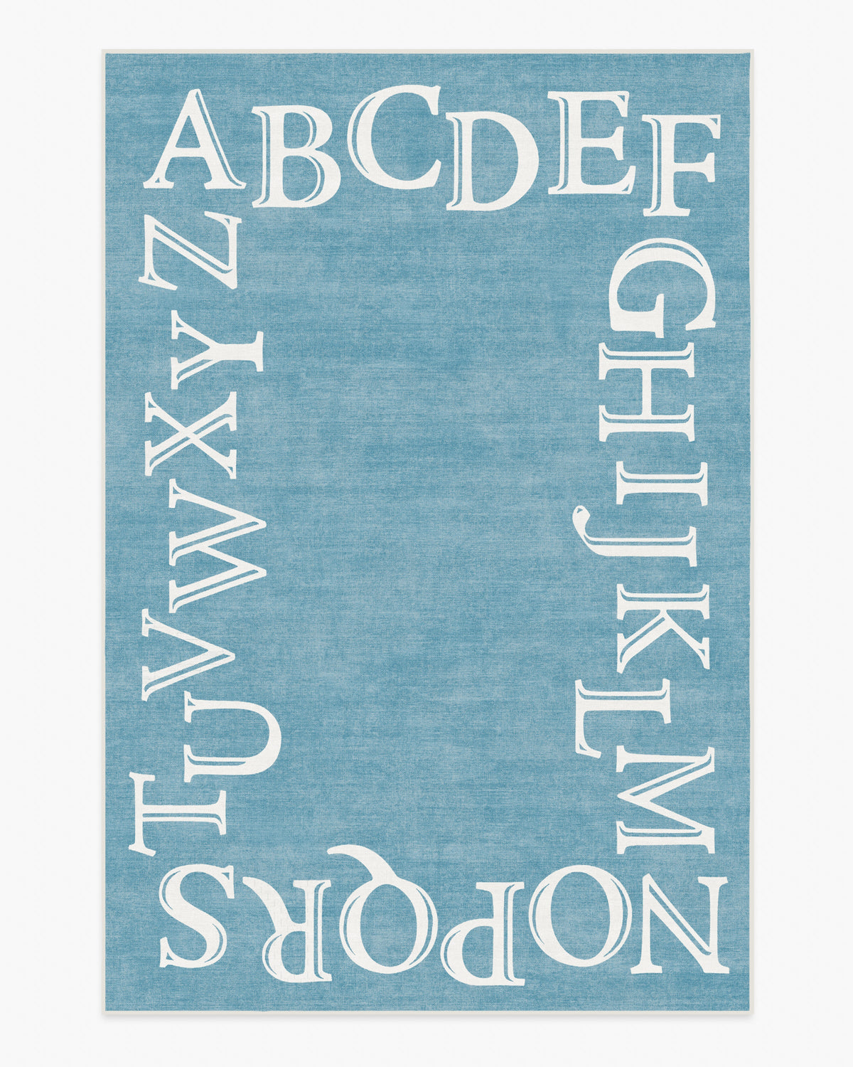 Easy As Abc — Halı, Arduvaz Mavisi, AREA, beyaz zemin, 6x9