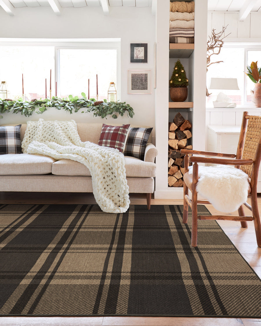 Easton Plaid — Halı, Antrasit Doğal, AREA, yaşam alanı, 5x7