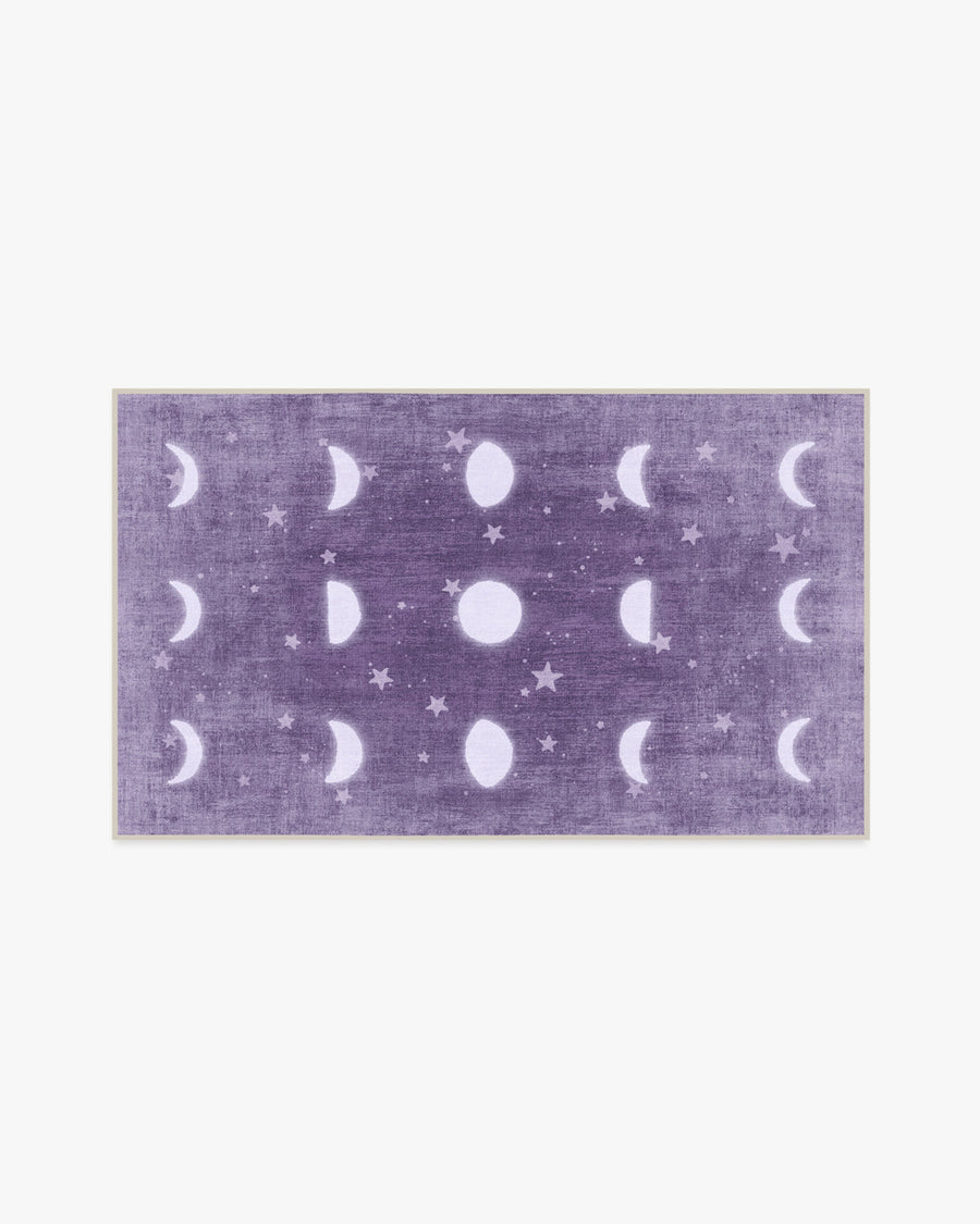 To The Moon And Back — Halı, Leylak, AREA, beyaz zemin, 3x5