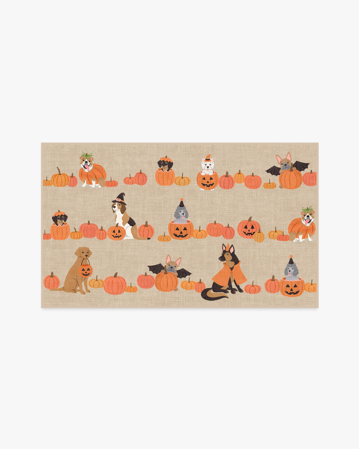 Puppy Patch — Halı, Doğal Çok Renkli, AREA, beyaz zemin, 3x5