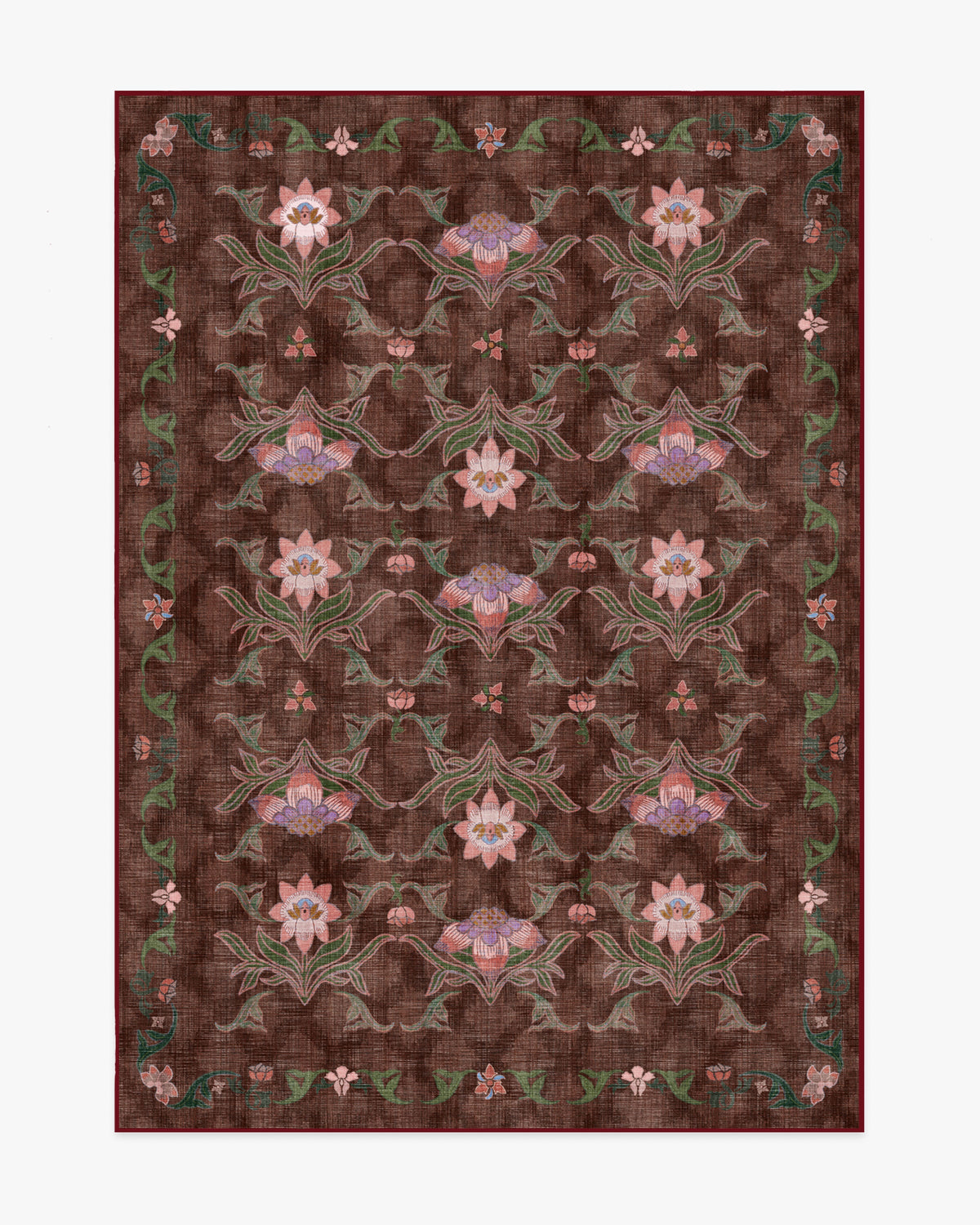 Avni — Halı, Kahverengi Çok Renkli, AREA, beyaz zemin, 5x7