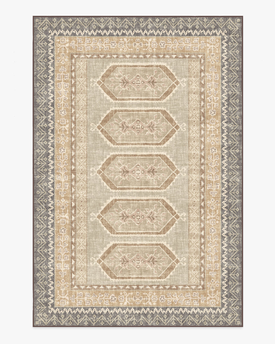 Tawnie — Halı, Kahverengi, AREA, beyaz zemin, 6x9
