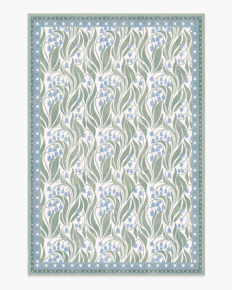 Lila — Halı, Fildişi ve Soft Mavi, AREA, beyaz zemin, 6x9