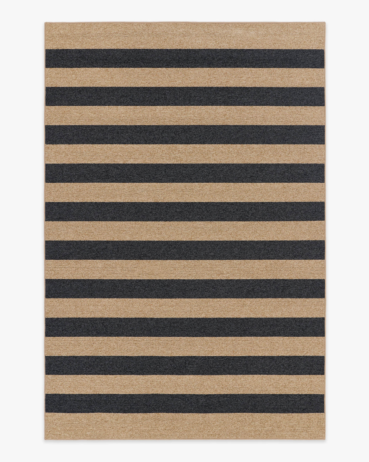Nolan Bold Stripe Natural Black Performance Weave — Halı, Siyah, AREA, beyaz zemin, 6x9