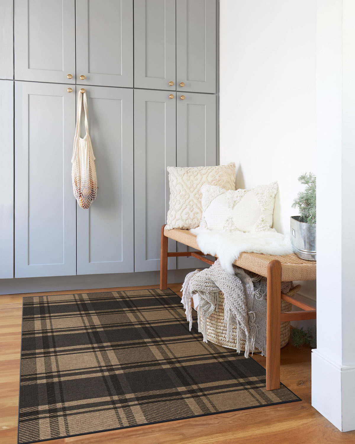 Easton Plaid — Halı, Antrasit Doğal, AREA, yaşam alanı, 3x5