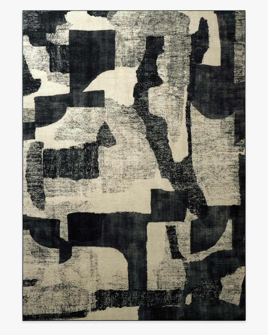 Riven — Halı, Antrasit Krem, AREA, beyaz zemin, 10x14