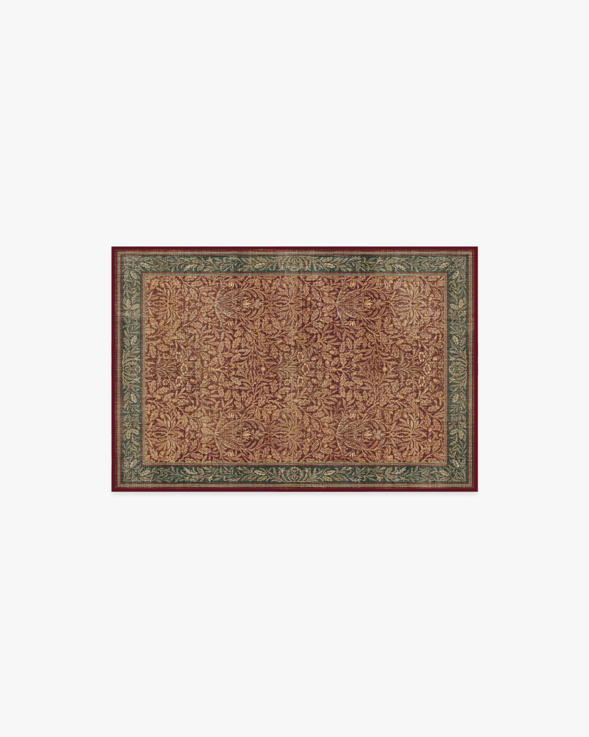 Morris And Co Acorn — Halı, Kehribar Kırmızı, AREA, beyaz zemin, 2x3