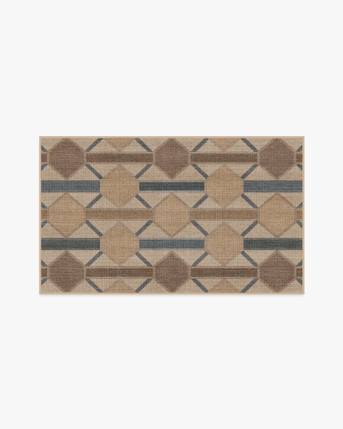 Reed — Halı, Arduvaz Mavi ve Doğal, AREA, beyaz zemin, 3x5