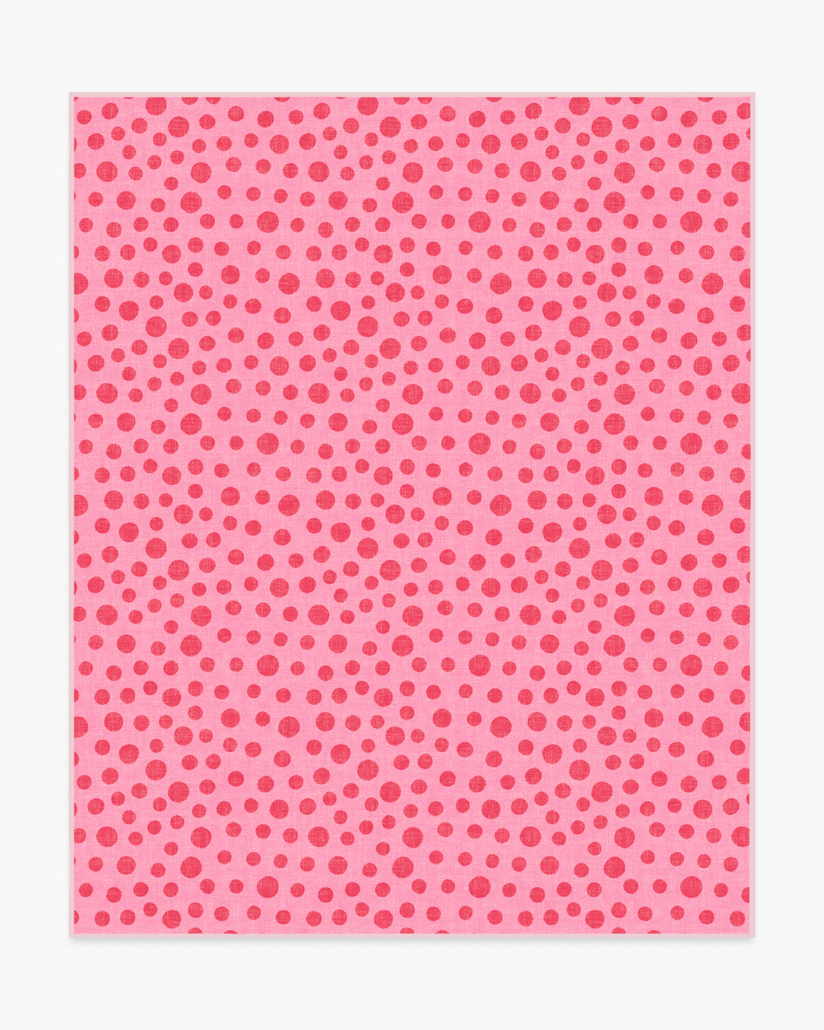 Dancing Dots — Halı, Pembe Kırmızı, AREA, beyaz zemin, 8x10