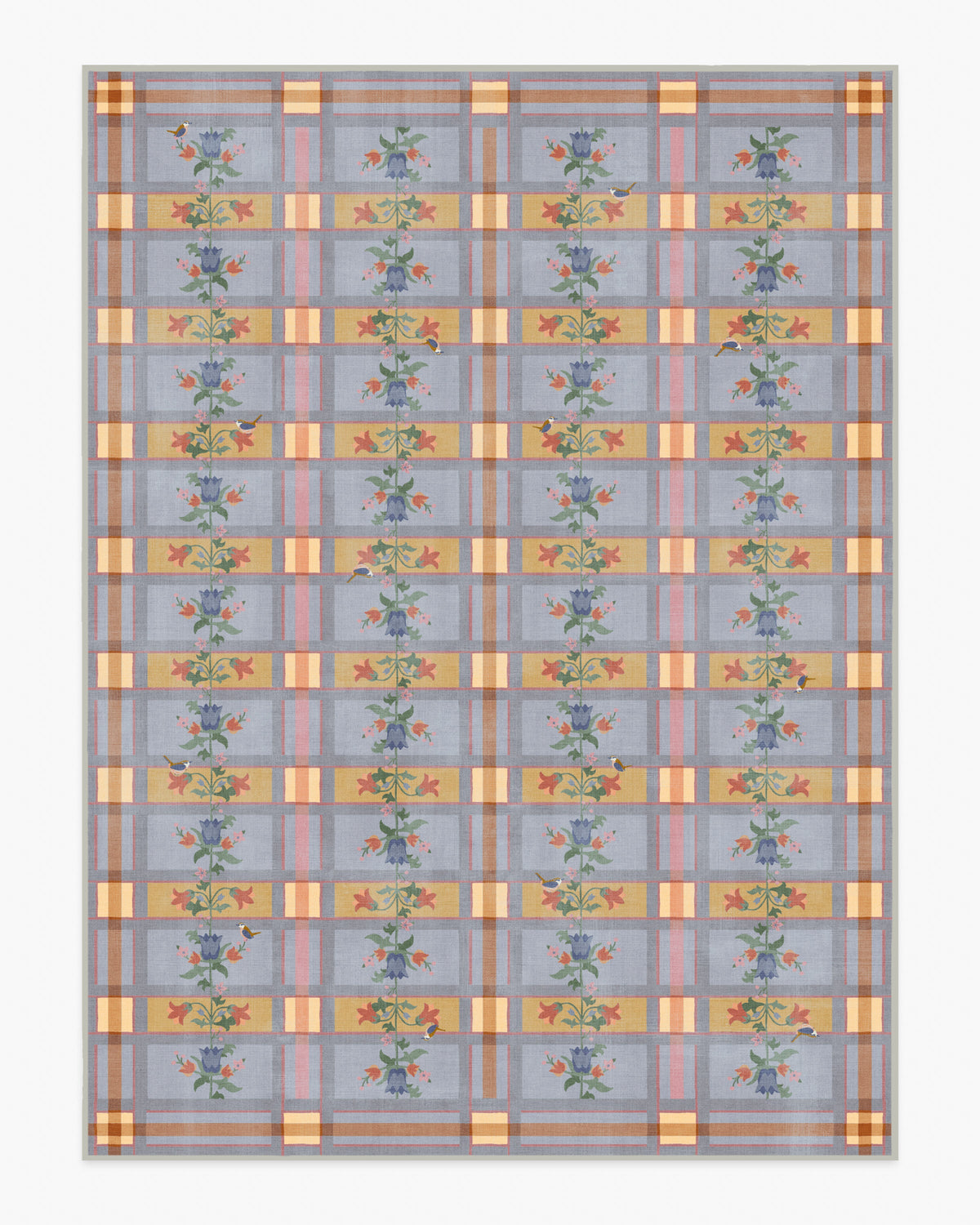Quinnlyn — Halı, Arduvaz Mavi Çok Renkli, AREA, beyaz zemin, 9x12