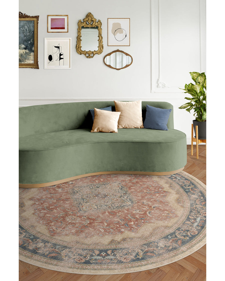 Adeline — Halı, Antique Kırmızı, ROUND, yaşam alanı, 8R