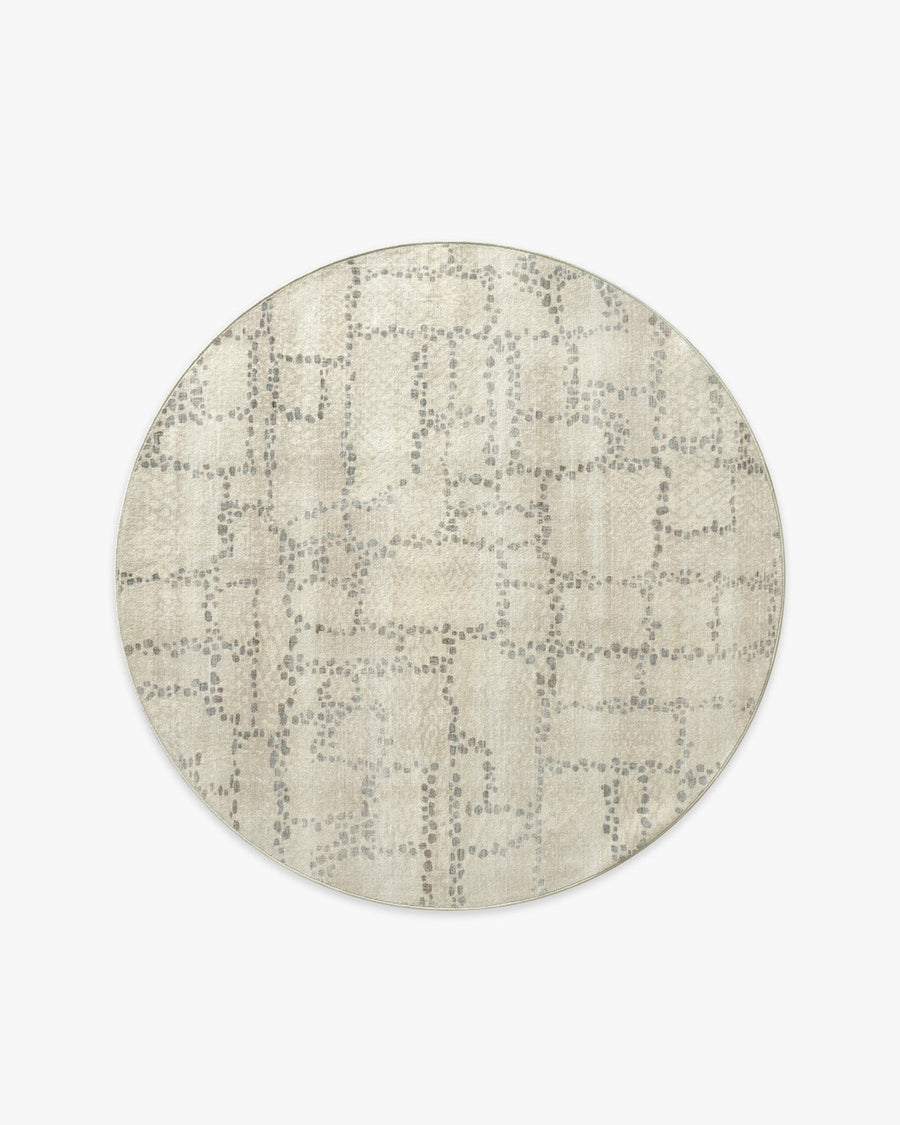 Aeren — Halı, Doğal Taş, ROUND, beyaz zemin, 6R