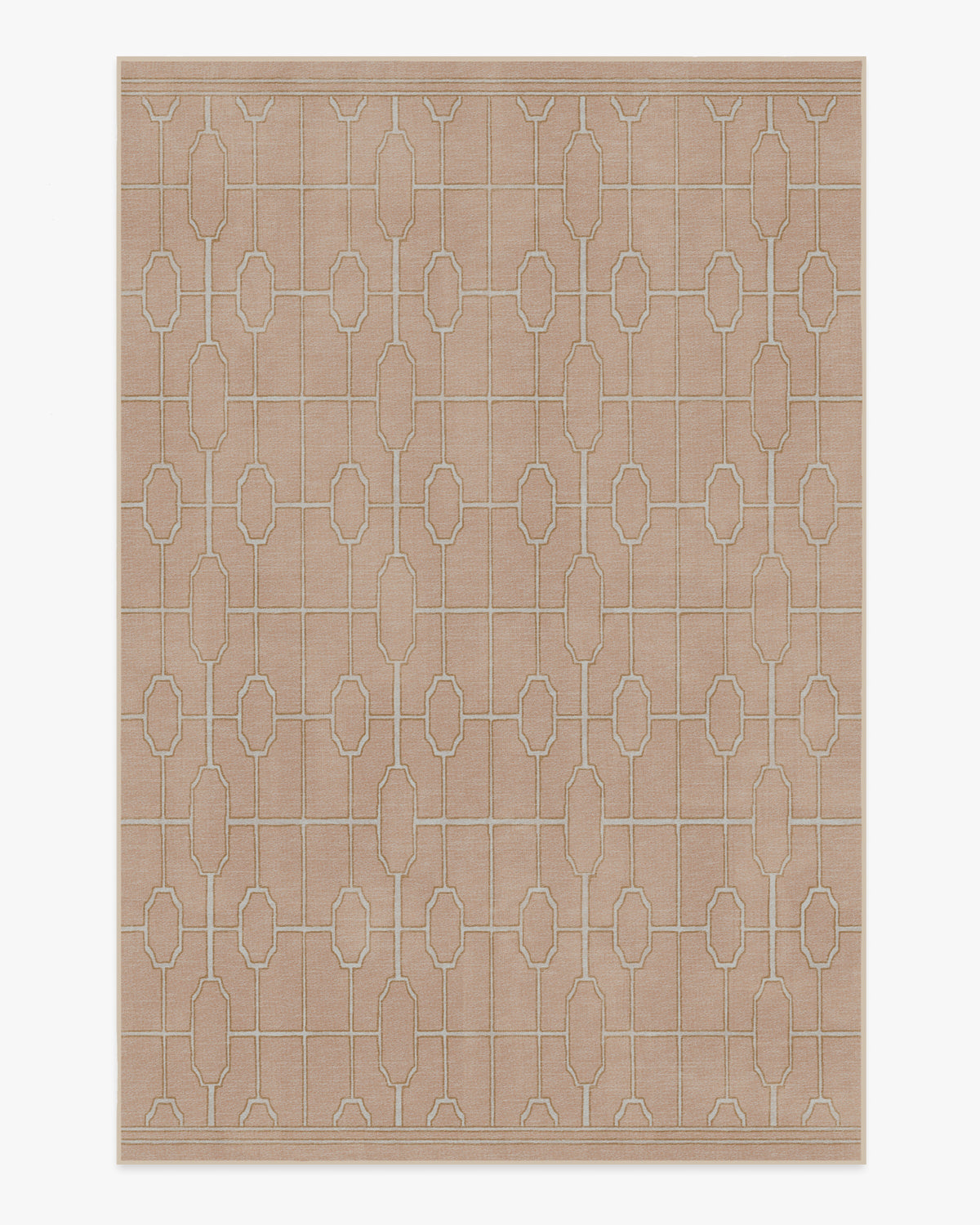 Diana Trellis — Halı, Gül Altın, AREA, beyaz zemin, 6x9