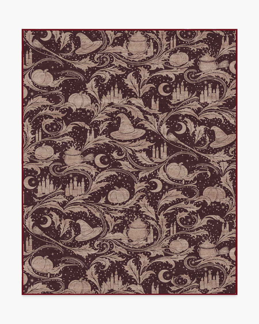 Autumn Alchemy — Halı, Bordo, AREA, beyaz zemin, 8x10
