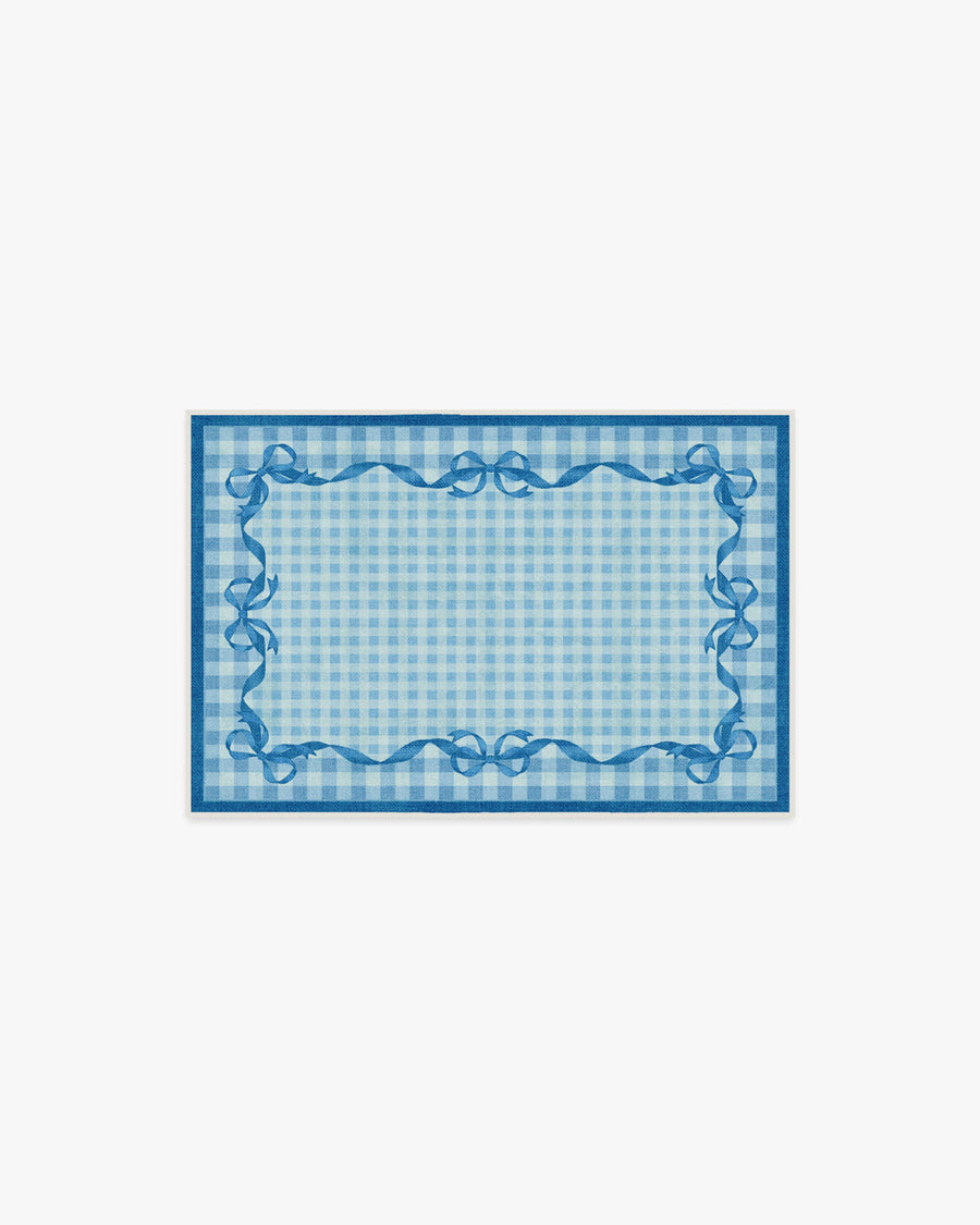 Audrey — Halı, Mavi, AREA, beyaz zemin, 2x3