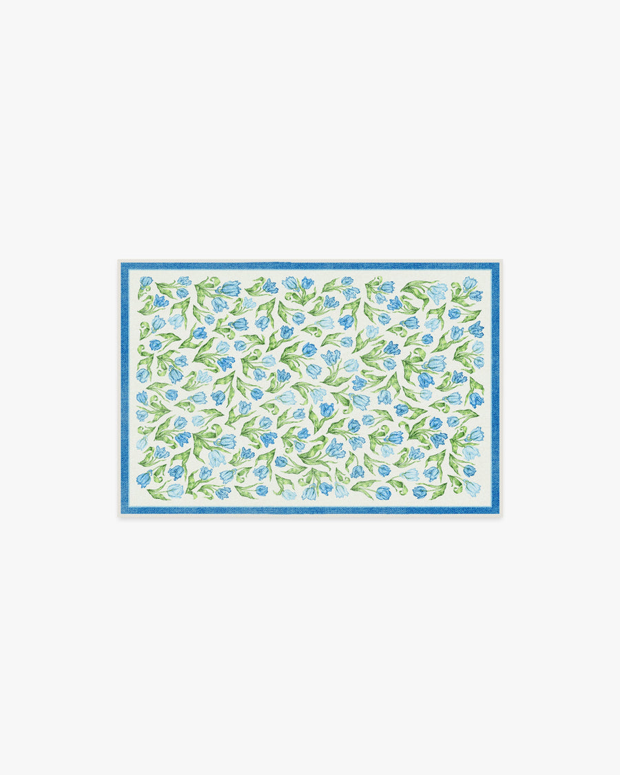 Garden Party — Halı, Mavi, AREA, beyaz zemin, 2x3