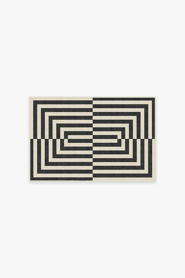 Op Art — Halı, Antrasit, AREA, beyaz zemin, 2x3