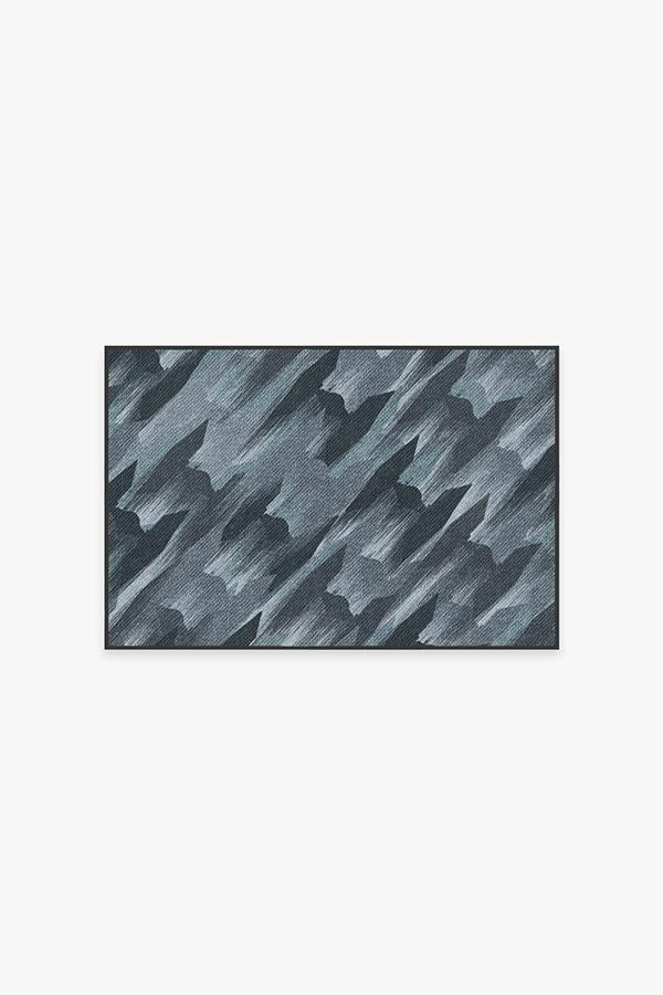 Tie Fighter Houndstooth — Halı, Mavi, AREA, beyaz zemin, 2x3