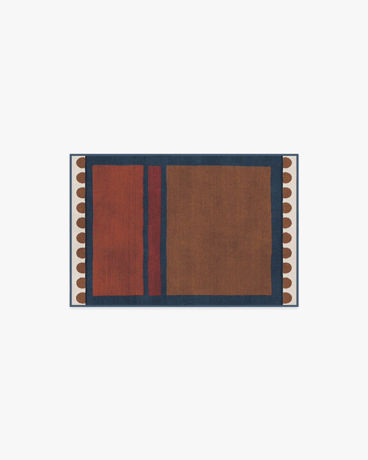 Justina Blakeney Nina — Halı, Çivit Pas, AREA, beyaz zemin, 2x3