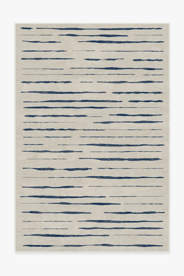 Talas Stripe — Halı, Çivit, AREA, beyaz zemin, 6x9