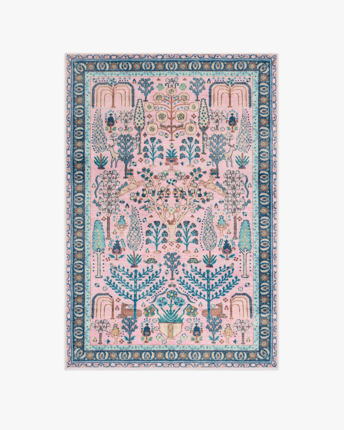 Julietta — Halı, Yumuşak Pembe, AREA, beyaz zemin, 4x6