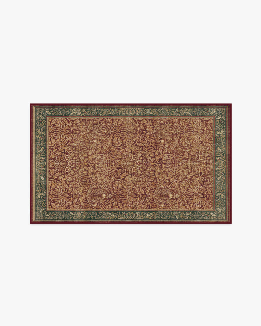 Morris And Co Acorn — Halı, Kehribar Kırmızı, AREA, beyaz zemin, 3x5
