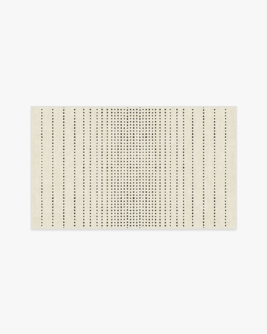 Array — Halı, Siyah Fildişi, AREA, beyaz zemin, 3x5