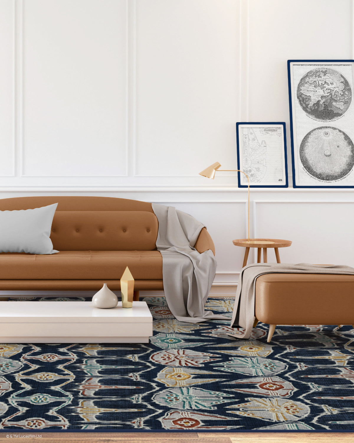 Corellian Ikat — Halı, Lacivert, AREA, yaşam alanı, 8x10