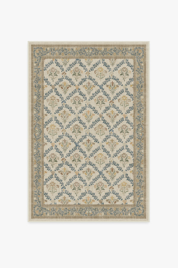 Morris And Co Bellflowers — Halı, Fildişi Altın, AREA, beyaz zemin, 4x6
