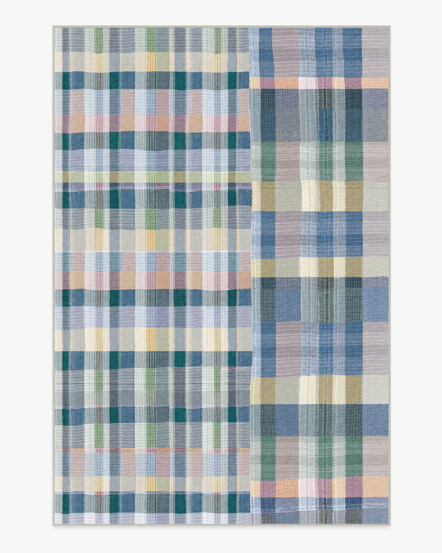 Linnea — Halı, Arduvaz Mavi Çok Renkli, AREA, beyaz zemin, 6x9