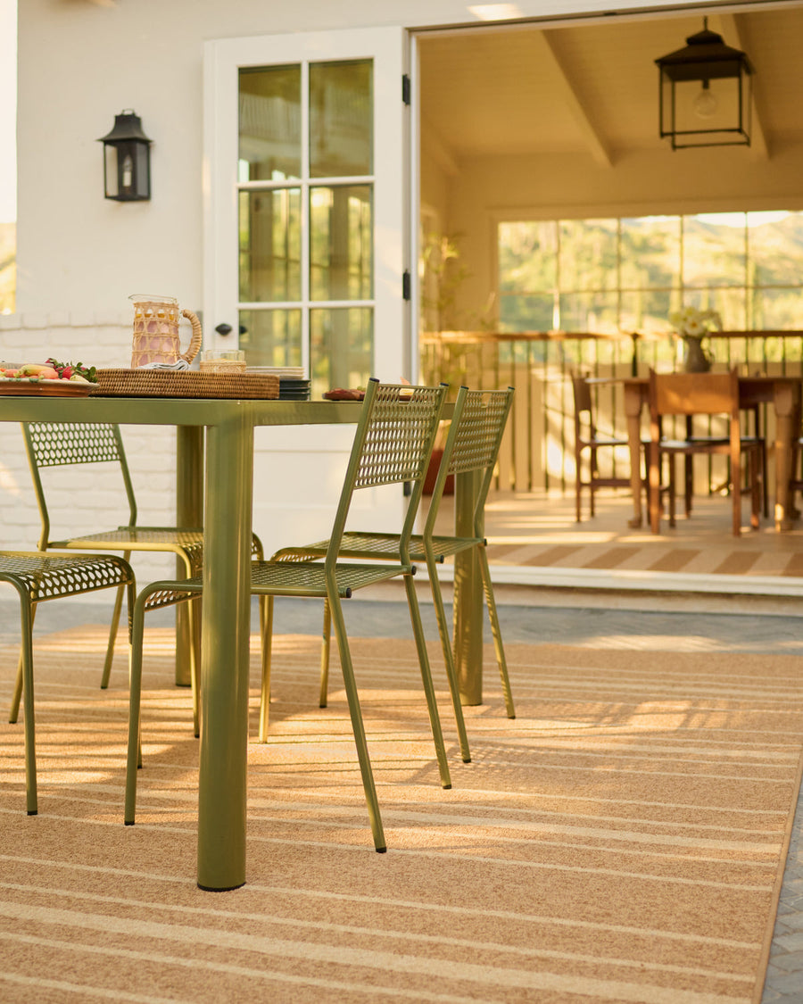 Arden Stripe Natural Bleached Performance Weave — Halı, Bej, AREA, yaşam alanı, 8x10