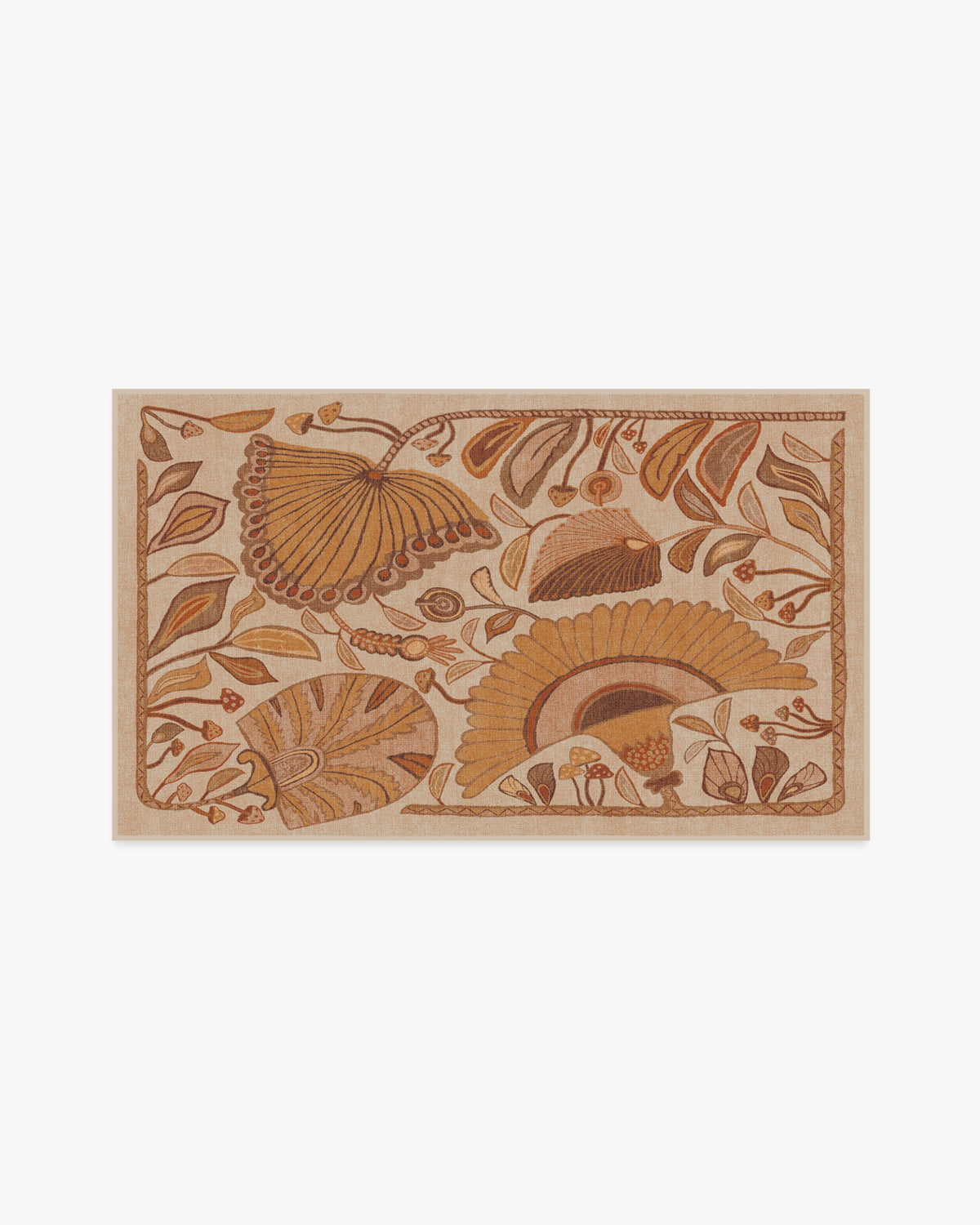 Justina Blakeney Alice Mellow — Halı, Sarı, AREA, beyaz zemin, 3x5