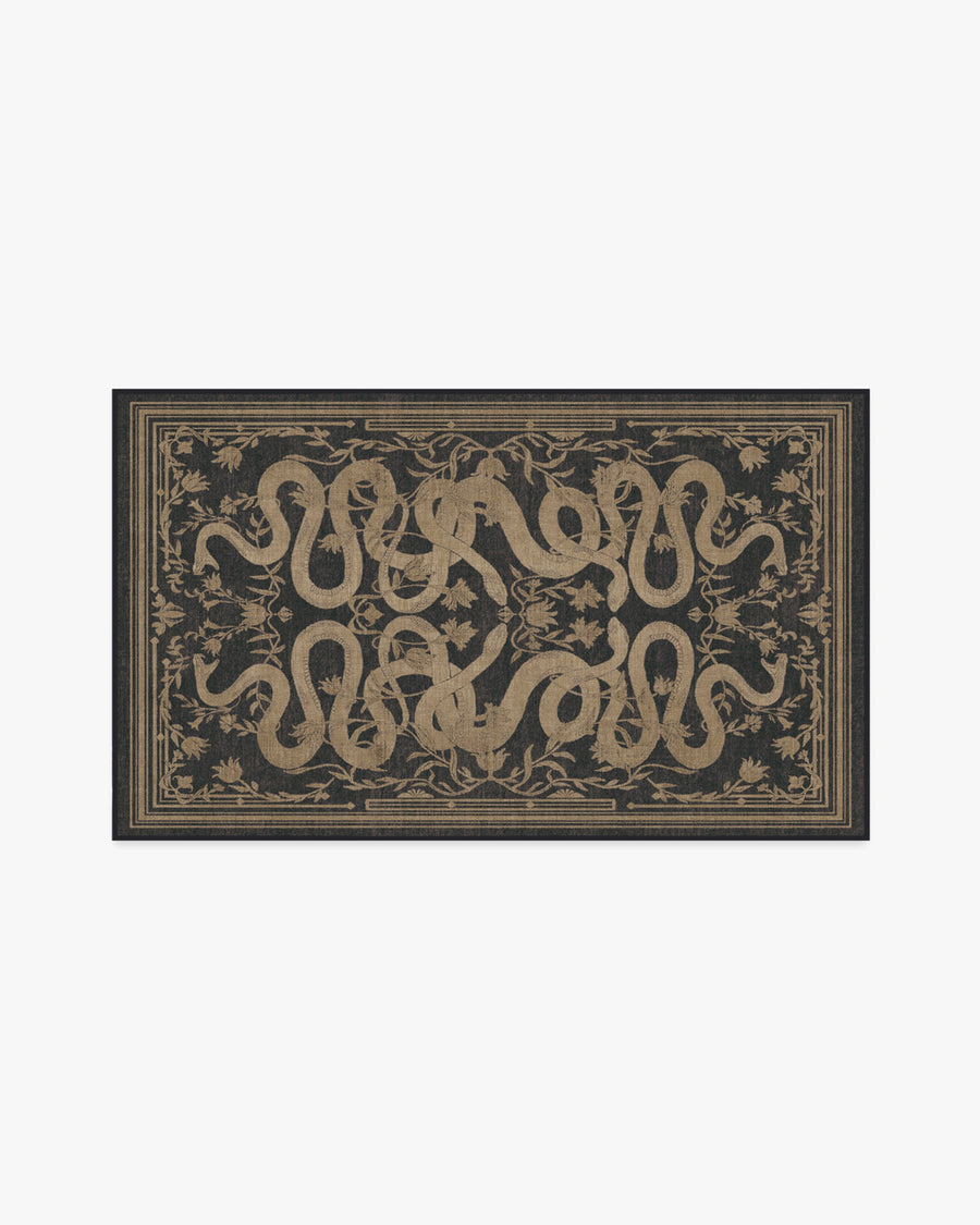 Sumaya — Halı, Yumuşak Siyah, AREA, beyaz zemin, 3x5