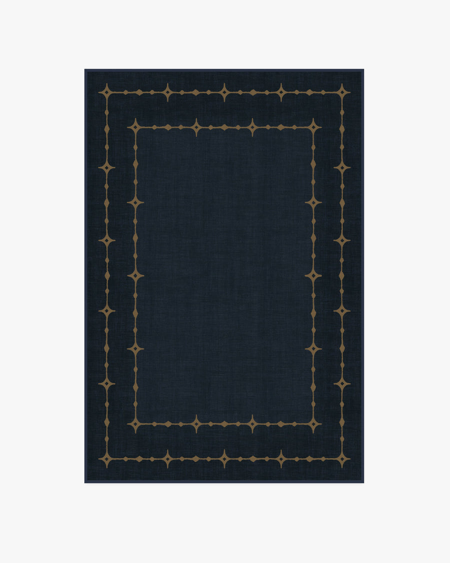 Sparkle Border — Halı, Koyu Lacivert, AREA, beyaz zemin, 4x6