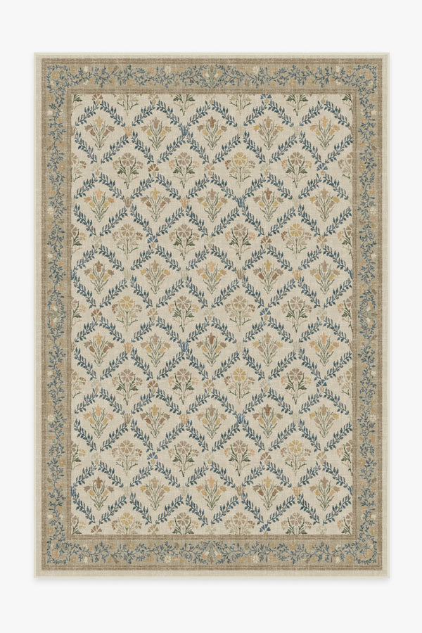 Morris And Co Bellflowers — Halı, Fildişi Altın, AREA, beyaz zemin, 6x9