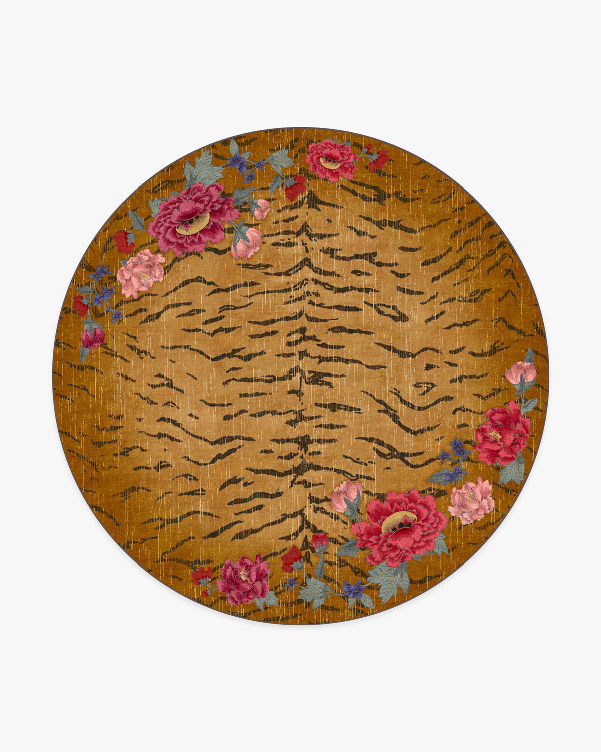 Bengal Bloom — Halı, Çok Renkli, ROUND, beyaz zemin, 8R