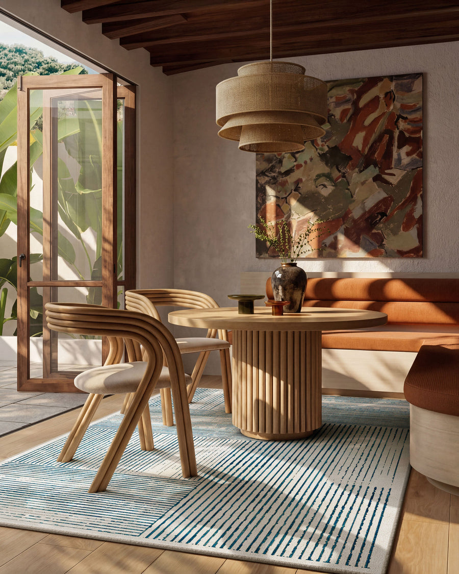 Linear Oasis — Halı, Fildişi ve Mavi, AREA, yaşam alanı, 6x9
