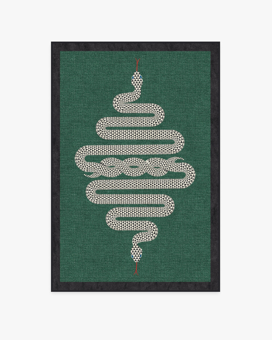 Venom — Halı, Emerald, AREA, beyaz zemin, 4x6