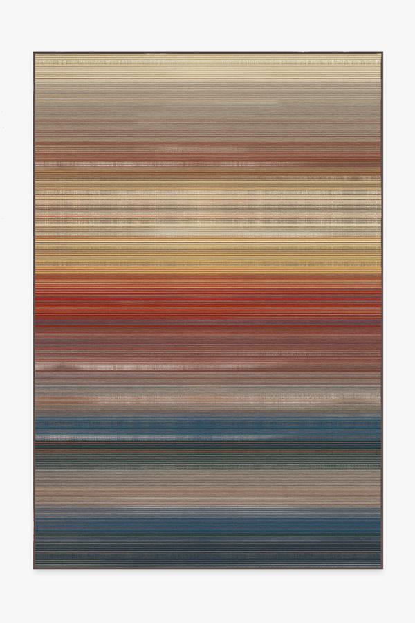Linear Striped — Halı, Multi, AREA, beyaz zemin, 6x9