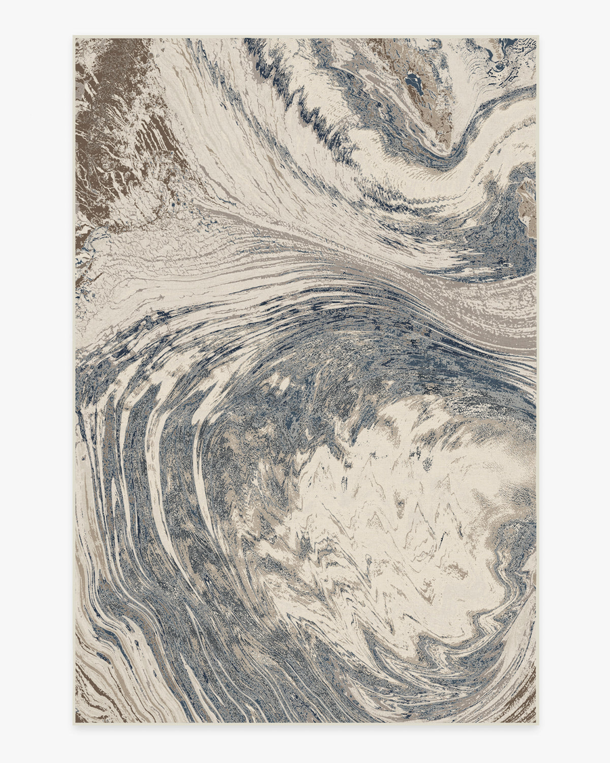 Malaspina — Halı, Alacakaranlık Mavisi, AREA, beyaz zemin, 6x9