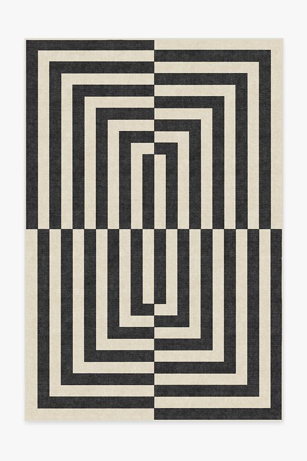 Op Art — Halı, Antrasit, AREA, beyaz zemin, 6x9