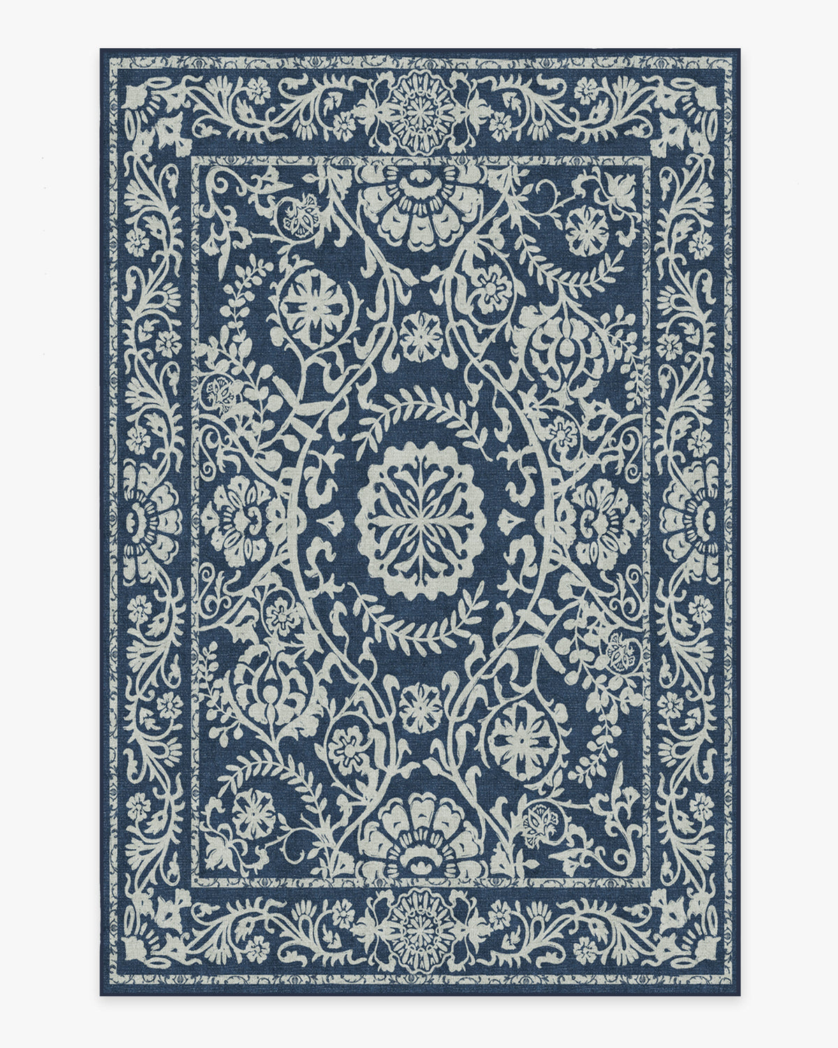 Delphina — Halı, Lacivert Mavi, AREA, beyaz zemin, 6x9