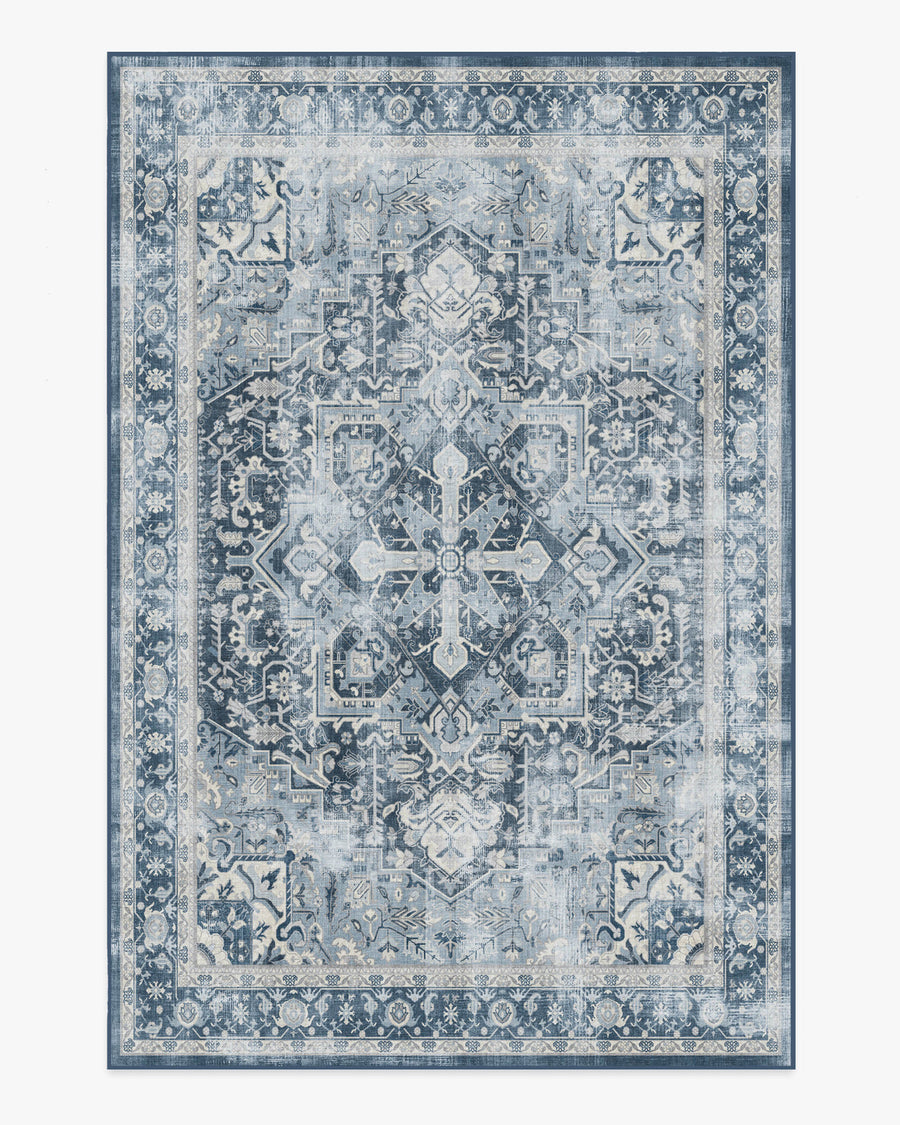 Kamran — Halı, Admiral Mavi, AREA, beyaz zemin, 6x9